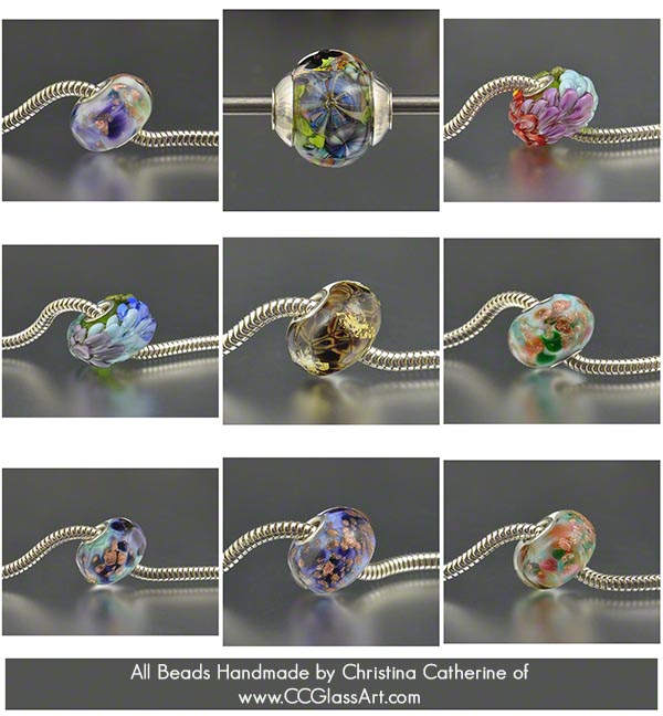 handmade lampwork beads, european charm beads, charm bracelet beads, handmade glass beads, trollbeads style, elfbeads style, pandor beads style, chamilia beads style